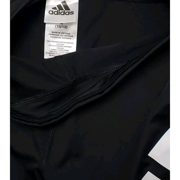 Adidas Girl's Bike Style Shorts Size M (10-12) Black - Picture 3 of 4